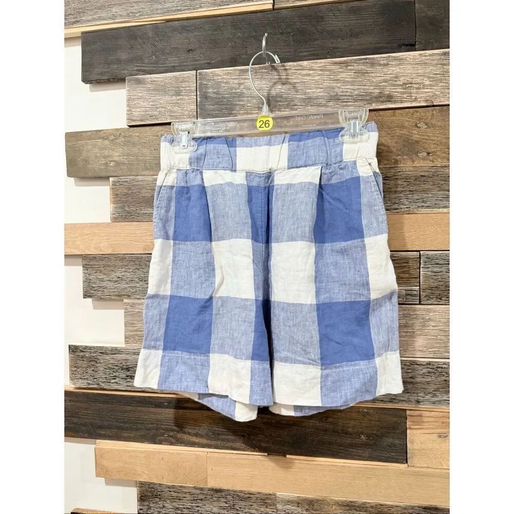 Lou & Grey NWT linen shorts pockets elastic waist size XS